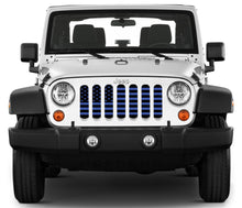 Platinum Black and Blue American Flag Jeep Grille Insert