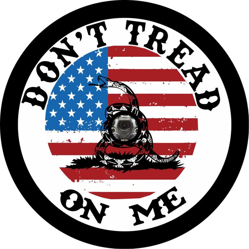 Don't Tread On Me American Flag Black Spare Tire Cover – Dirty Acres