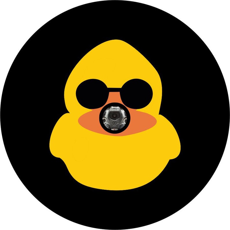 Duck With Sunglasses Black Spare Tire Cover – Dirty Acres