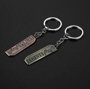 1941 Jeep Anniversary Key Chain - Black and Red