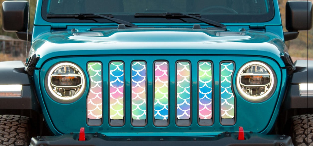 Jeep Wrangler Mermaid Pastel Grille Insert | Dirty Acres