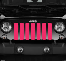 Solid Bright Pink Jeep Grille Insert