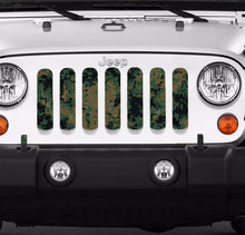 Green Digi Camo Jeep grill insert