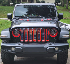 Colorful Beach Jeep Grille Insert