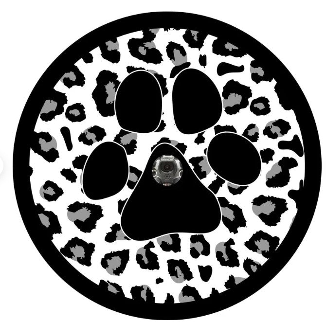 Leopard Print Paw Print Spare Tire Cover – Dirty Acres