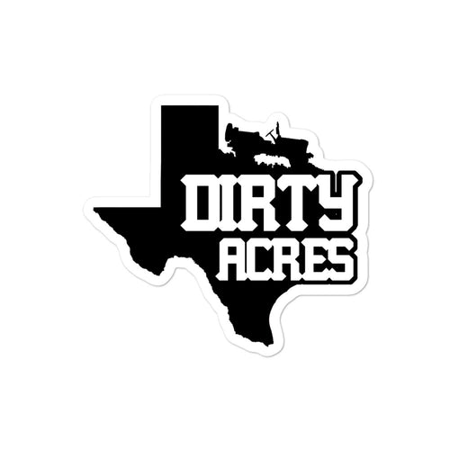 Dirty Acres Decal - Black