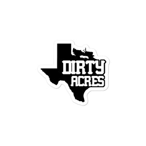 Dirty Acres Decal - Black