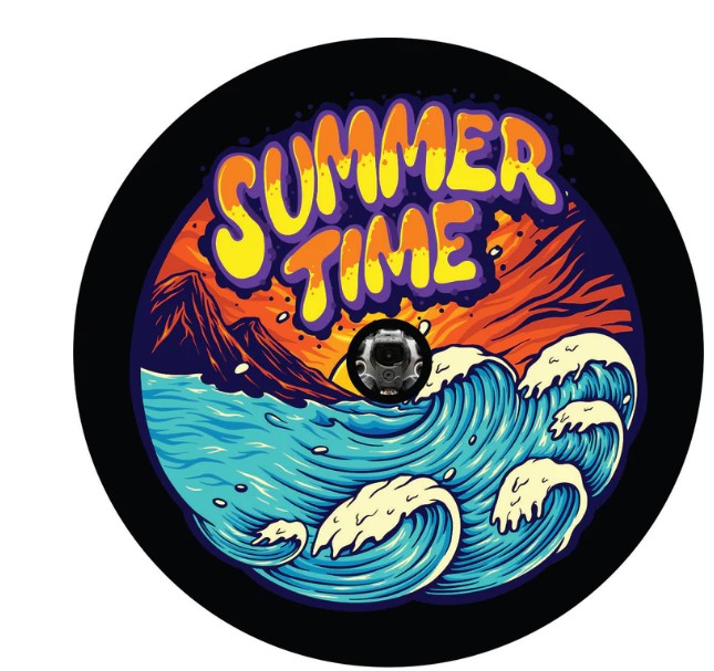 Summer Time Painted Waves Spare Tire Cover – Dirty Acres