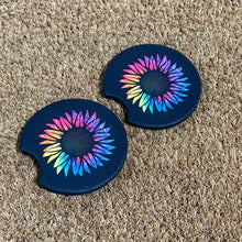 Rainbow Sunflower Car Coaster