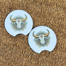 Cow Skull Car Coasters