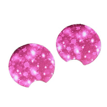 Bright Pink Glitz Car Coasters