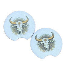 Cow Skull Car Coasters