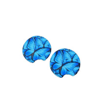 Blue Butterflies Car Coasters