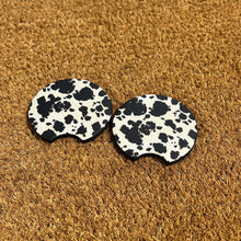 Cow Print Car Coasters