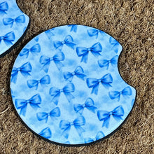 Blue Bows Car Coasters