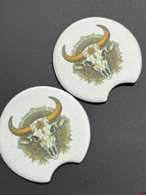 Cow Skull Car Coasters