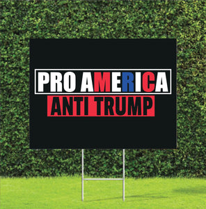 Pro America Anti Trump Black 2024 Election Yard Sign