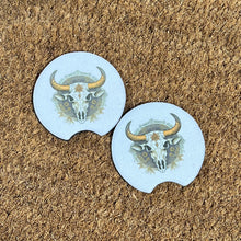 Cow Skull Car Coasters