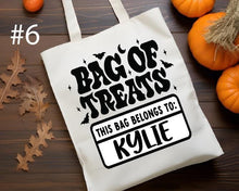 Custom Name Halloween Trick or Treat Bags
