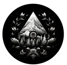 Artistic Floral Mountain Shaded Unique Spare Tire Cover