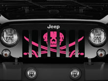 Ahoy Matey Hot Pink Pirate Flag Grille Insert