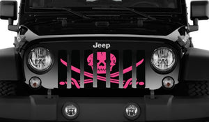 Ahoy Matey Hot Pink Pirate Flag Grille Insert