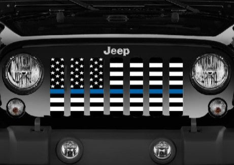 American Black and White Back the Blue Grille Insert