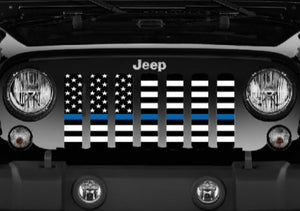 American Black and White Back the Blue Grille Insert