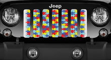 Autism Awareness puzzle Piece Jeep Grille Insert