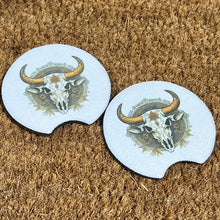 Cow Skull Car Coasters