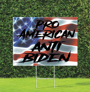 Pro American Anti Biden Flag 2024 Election Yard Sign