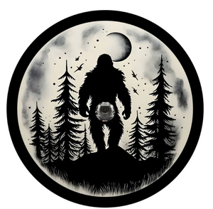 Bigfoot Walking In The Moonlight Spare Tire Cover