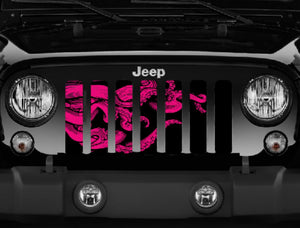 Black & Hot Pink Octopus Grille Insert