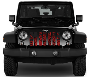 Black & Red  Octopus Jeep Grille Insert