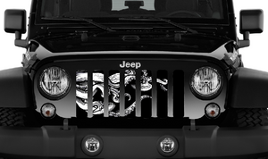 Black & White Octopus Jeep Grille Insert