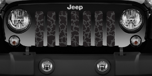 Blacked Out Cow Hide Jeep Grille Insert