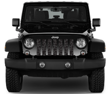 Blacked Out Cow Hide Jeep Grille Insert