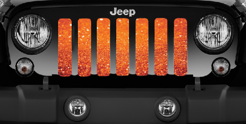 Bright Orange Fleck Print Grille Insert