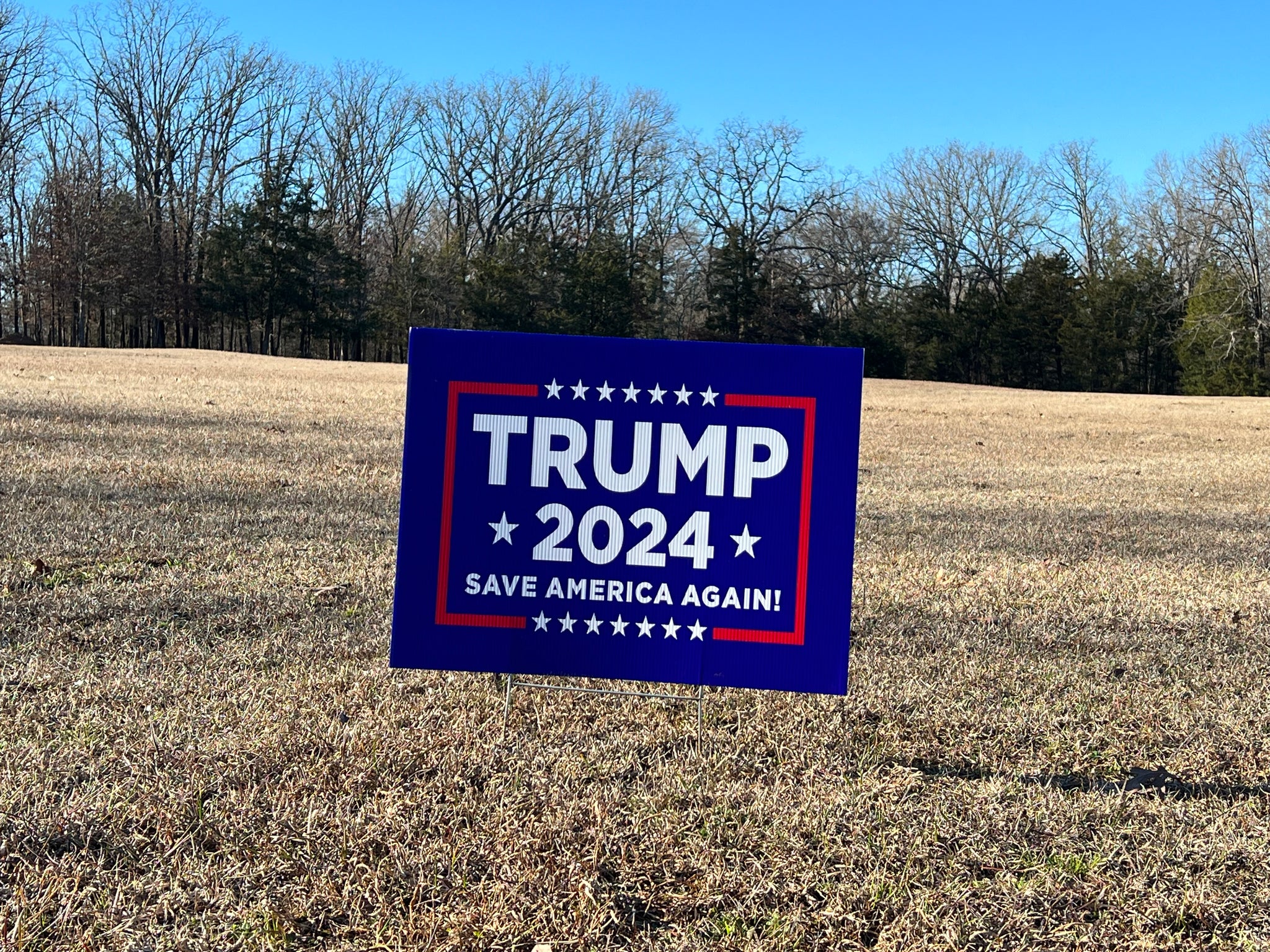 Trump 2024 Yard Sign Dirty Acres