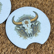 Cow Skull Car Coasters