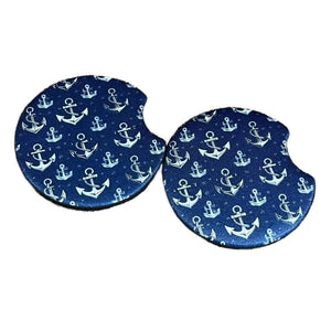 Nautical Anchors Car Coasters