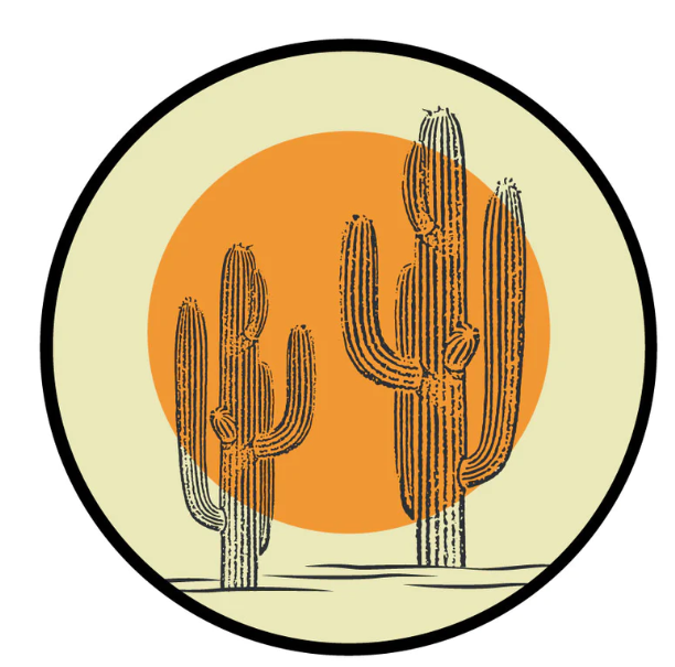 Cactus & Sun Thin Line Spare Tire Cover