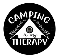 Camping Is My Therapy (Any Color) Spare Tire Cover