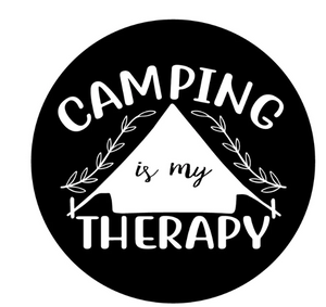 Camping Is My Therapy (Any Color) Spare Tire Cover