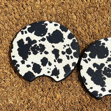 Cow Print Car Coasters