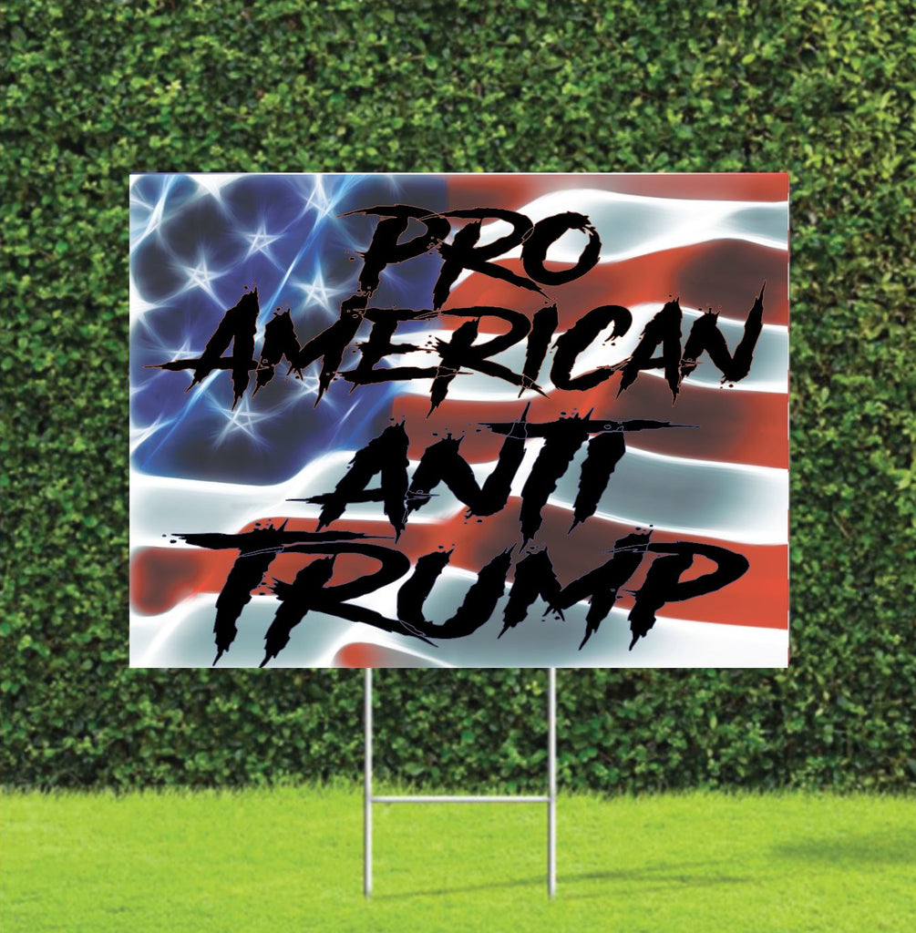 Pro American Anti Trump Flag 2024 Election Yard Sign – Dirty Acres