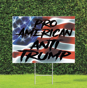 Pro American Anti Trump Flag 2024 Election Yard Sign