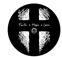 Faith Hope Love Christian Religious Cross Spare Tire Cover