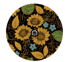 Faux Embroidered Sunflowers Spare Tire Cover