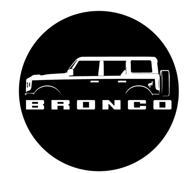 Ford Bronco Silhouette Custom Spare Tire Cover